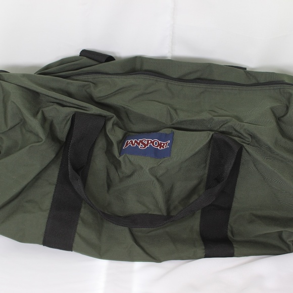 JanSport Made in USA Large Green/Black Duffle Bag | Gym / Travel Bag - Picture 1 of 1